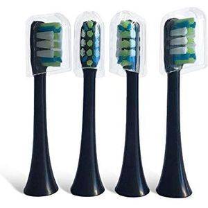 Unknown Vervangende tandenborstelkoppen voor SOOCAS/XIAOMI MIJIA SOOCARE X3 tandenborstelkoppen (2 stuks, zwart, zachte haren)