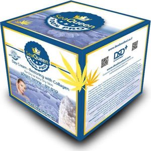 SeaQueen - Dead Sea Minerals Cannabis Day Cream - Restoring with Collagen for Dry Skin SPF 25 (Dode Zeezout Mineralen Cannabis Dagcreme - Herstellend met Collageen)