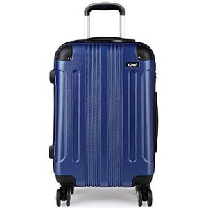 Kono Lichtgewicht ABS-reiskoffer met 4 zwenkwielen 50,8 cm, 61 cm, 71,1 cm, Navy Blauw, Handbagage