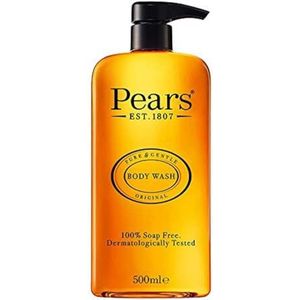 Pears Body Wash (500ml) Pure en Gentle Original | Gemaakt met natuurlijke oliën en zeepvrij | Voedende hydratatie en natuurlijke extracten