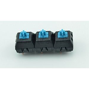 10-Pack Kailh MX schakelaars 3-pins Zwart Rood Bruin Blauw Schacht Vervanging voor Kersenschakelaar voor Mechanisch Toetsenbord (Blauw)