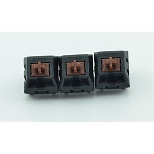 10-Pack Kailh MX schakelaars 3-pins Zwart Rood Bruin Blauw Schacht Vervanging Voor Kersenschakelaar voor Mechanisch Toetsenbord (Bruin)