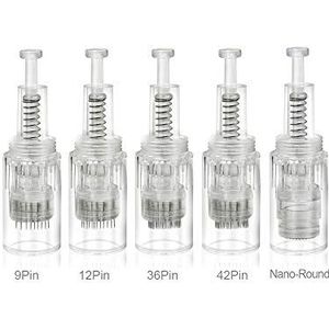 10 stuks Derma Roller Microneedling Naalden Cartridge, Elektrische Dermapen Vervanging Naalden Cartridge (9/12/36/42 / nano Pins), 42pins