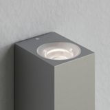 Lucande Zilveren buitenwandlamp Tavi m. Bridgelux-LED