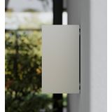 Lucande Zilveren buitenwandlamp Tavi m. Bridgelux-LED
