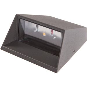 Lucande LED buiten wandlamp Hanno, antraciet, metaal, IP54