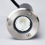 Lucande IP67 LED-vloerinbouwlamp Kenan, roestvrij staal