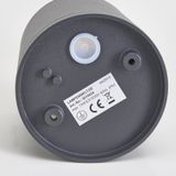 Lucande - plafondlamp - 1licht - aluminium, gehard glas - H: 14 cm - E27 - donkergrijs, transparant