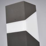 Lucande - Sokkellampen - 1licht - Aluminiu - Polycarbonaat - H: 60 cm - E27 - Grafietgrij