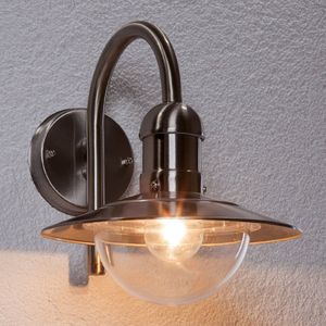 Lindby - Wandlampen Buiten - 1licht - Roestvrij Staa - Polycarbonaat - H: 30 cm - E27