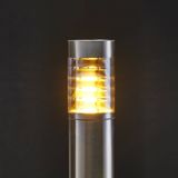 Lindby - Padverlichting, zuillampen - 1licht - EDELSTAHL, polycarbonaat - H: 100 cm - E27 - eDELSTAHL, helder