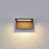 Lucande Vlakke LED-buitenwandlamp Caner