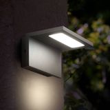 Lucande Vlakke LED-buitenwandlamp Caner
