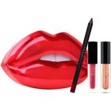 Huda Beauty - Contour & Strobe Lip Set - Gift Set - Tint Heartbreaker - 3 Stuks