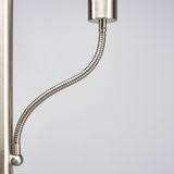 Lindby - vloerlamp - 2 lichts - metaal, glas - H: 180 cm - E27 - mat nikkel, albast-wit, opaal-wit