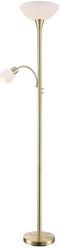 Lindby - Elaina - Vloerlamp - Messingkleurig - 183 cm - E27