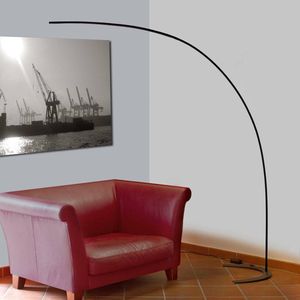 Lindby - LED vloerlamp- met dimmer - 1licht - metaal, aluminium, kunststof - H: 200 cm - Inclusief lichtbron