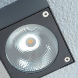 Lucande - LED plafondlamp - 1licht - aluminium - H: 9.4 cm - grafietgrijs - Inclusief lichtbron