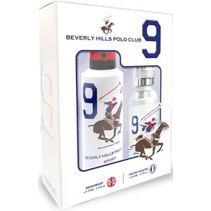 Beverly Hills Polo Club Sports Men Nine Set Eau de Toilette 100 ml Geursets Heren