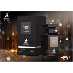 Maison Alhambra Woody Oud Eau de Parfum, 80 ml, voor heren
