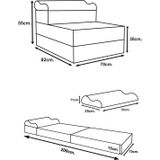 Logeermatras - camping matras - reismatras - opvouwbaar matras - 70 x 200 x 15 met kussen LONDEN !