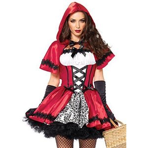 LEG AVENUE Damen Gothic Red Riding Hood Kost me, Red, White, Größe: L (EUR 40)