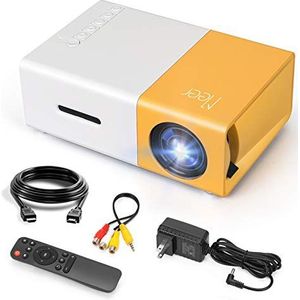 Meer YG300 Draagbare kleine gekleurde led-mini-projector voor geschenk van kinderen, videofilm, feestspel, entertainment buitenshuis, met HDMI USB AV-interfaces en afstandsbediening