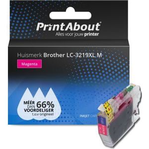 PrintAbout huismerk Inktcartridge LC-3219XL M Magenta Hoge capaciteit Geschikt voor Brother