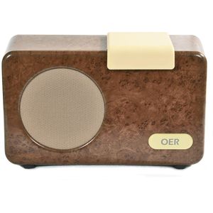 OER Muziekspeler - Simpele Bediening Met 1 Knop - Voor Senioren met Dementie - Dementie Hulpmiddel - Muziek en Dementie - 4GB Geheugen - Walnoot