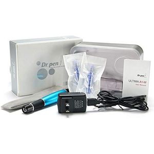 Dr Pen Ultima A1-W Elektrische Derma Pen Auto Microneedle Behandelingssysteem Bevordert Absorptie Anti-Aging Professionele Huidverzorging 5 Snelheden Aanpassingen 0-3Mm met 2 Stks 12 Pin