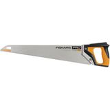 Fiskars Pro handzaag voor hout, laminaat en pvc, lengte zaagblad: 55 cm, 9 TPI, zwart/oranje, PowerTooth, 1062917