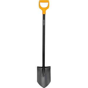 Fiskars Spade voor zware bodems, scherp, lengte: 117 cm, hoogwaardig staal/kunststof, zwart/oranje, Solid, 1003455