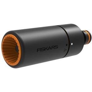 Fiskars Tuinspuit, traploos instelbaar, SoftGrip-sproeikop, universele maat, 10,7 cm, Ø 3,6 cm, 59 g, zwart/oranje, 1027088