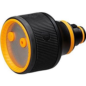 Fiskars Spuitpistool-kop, 3 functies, met straal-, regen- of nevelpatroon, traploos regelbaar, universele maat, zwart/oranje, 1059237