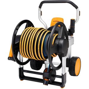 Fiskars - Slanghaspel Manueel XL - Tuinslanghaspel - Oranje - Incl. 20 m Slang