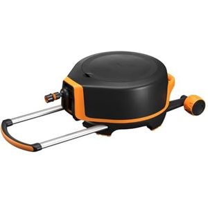 Fiskars Automatische Slanghaspel XL met Wielen | incl. 20 m Tuinslang – 1067548