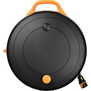 Fiskars - Comfort Waterwheel - Slanghaspel - Zwart, Oranje - 15 m