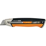 Fiskars Afbreekmes, lengte: 16,5 cm, incl. mes (18 mm), roestvrij staal/kunststof, zwart/oranje, CarbonMax, 1027227