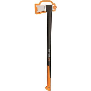 Fiskars Kloofbijl, incl. mesbeschermer voor veilig transport, lengte: 96 cm, antikleeflaag, hoogwaardig staal/glasvezelversterkte kunststof, zwart/oranje, X27–XXL, 2,57 kg, 1015644