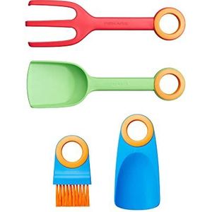 Fiskars - MyFirst Tuingereedschapsset - 4-delig - Vrolijke Kleuren - Duurzaam Materiaal