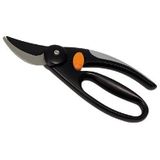 Fiskars Bypass-snoeischaar, tuingereedschap, voor jonge takken en twijgen, antikleeflaag, hoogwaardige stalen messen, lengte: 20 cm, zwart/oranje, Elegance, P44, 1001534