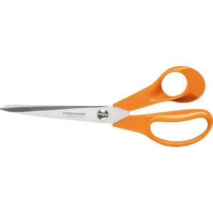 Fiskars Classic Schaar - Textiel en Papierschaar - 21 cm - Roestvrij Staal - Stofschaar Oranje