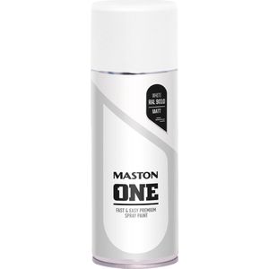 Maston ONE - spuitlak - mat - wit (RAL 9010) - 400 ml