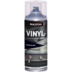 Maston Vinyl Spray - Zijdeglans - Signaalzwart - RAL 9004 - spuitverf - 400 ml - spuitbus verf