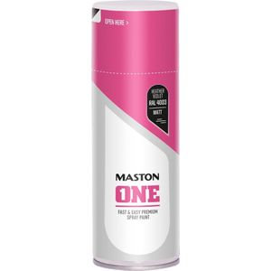 Maston ONE - Spuitverf - mat - Heidepaars (RAL 4003) - 400 ml - spuitbus verf violet