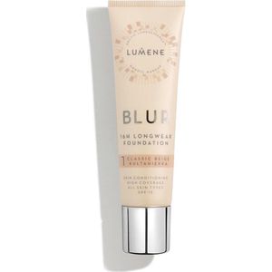 Lumene - Blur 16h Longwear - Foundation - Tint 1 Classic Beige - 30 ml