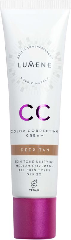 Lumene CC Color Correcting Cream Spf20 CC Cream, 5 Deep Tan, 30 ml