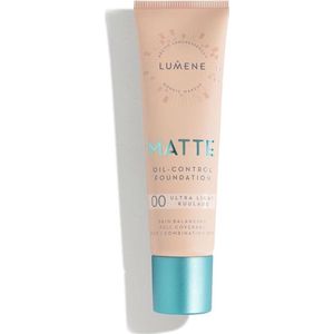 Lumene - Matte Oil-Control - Foundation - Tint 00 Ultra Light - 30 ml