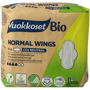 Vuokkoset Bio Maandverband Normal Wings 12 stuks
