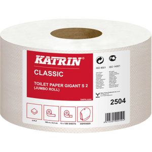 Toiletpapier 2504 2-laags | 12 rollen | Katrin Jumbo toiletrol S